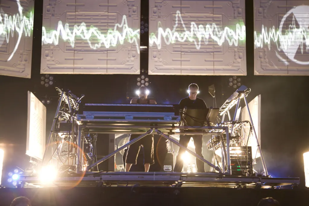 Orbital performing at Global Gathering 2009